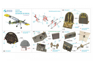 Quinta Studio QD32094 Fi 156C 3D-Printed &amp;amp; coloured Interior on decal paper (Hasegawa) 1/32 – imagen 5