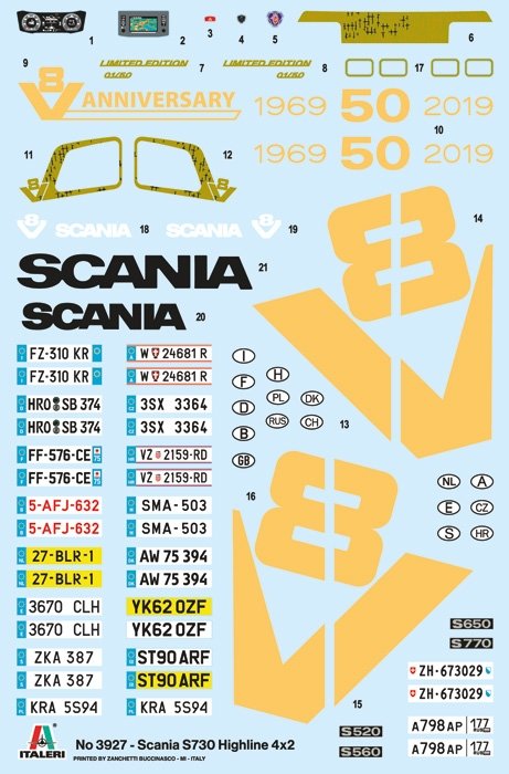 Italeri 3927 Scania S730 HIGHLINE 4x2 1/24 – zdjęcie 3