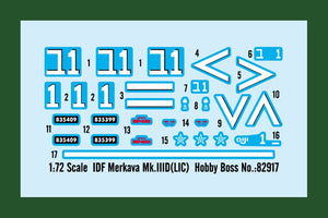Hobby Boss 82917 IDF Merkava Mk.IIID (LIC) 1/72 – immagine 2