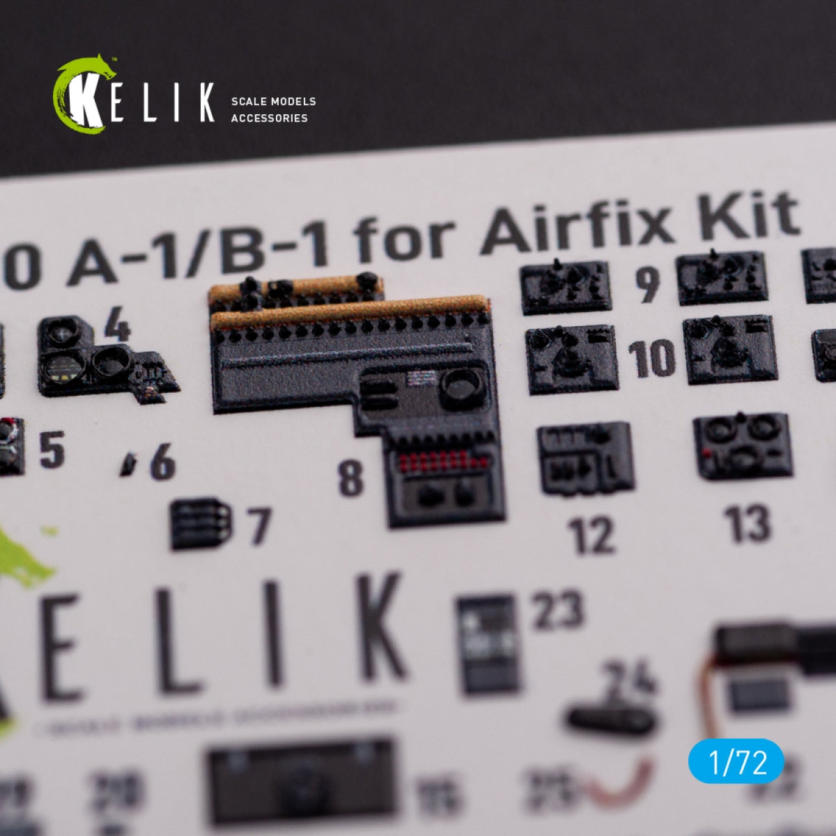 KELIK K72069 Messerschmitt Me410A-1 interior 3D decals for Airfix kit 1/72 – imagen 3