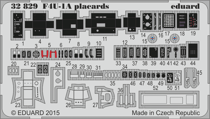 Eduard 32829 F4U-1A placards 1/32 Tamiya