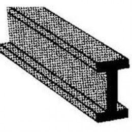 Plastruct 90025 Poutre en I "H" 6,4 mm x 3,2 mm x 1,3 mm x 600 mm (ABS) / 4 pièces.