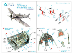 Quinta Studio QD32221 FW 190A-4 3D-Printed coloured Interior on decal paper (Zoukei Mura SWS) 1/32 – imagen 2
