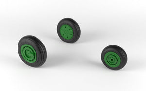 Armory Models AW48027 Mikoyan MiG-21 Fishbed wheels w/ weighted tires, early 1/48 – imagen 3