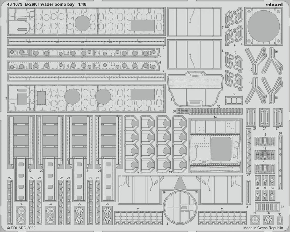 Eduard BIG49326 B-26K Invader ICM 1/48 – imagen 3