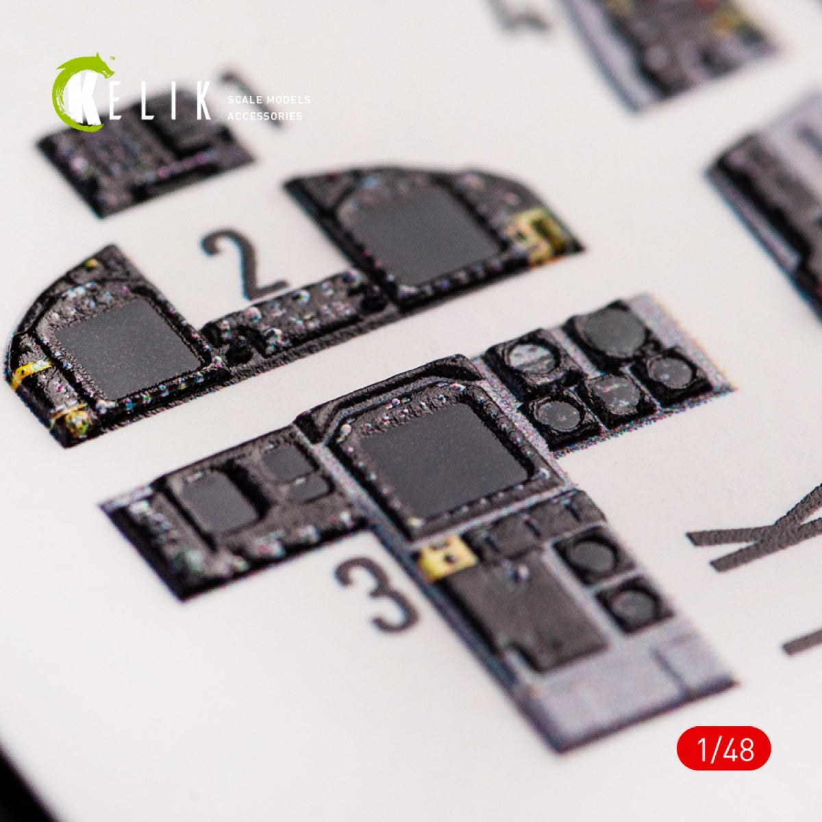 KELIK K48065 F-18C HORNET INTERIOR 3D DECALS FOR HASEGAWA KIT 1/48 – immagine 7