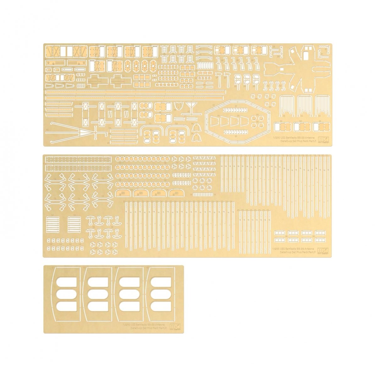 MK1 Design MS-20017 USS BB-39 ARIZONA PLUS PACK 1/200 – imagen 29