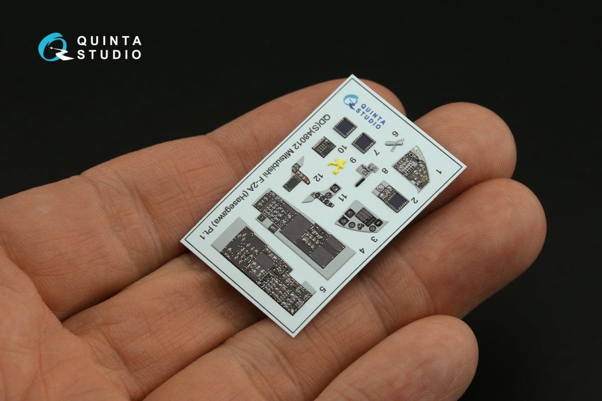 Quinta Studio QD48012 Mitsubishi F-2A 3D-Printed coloured Interior on decal paper (Hasegawa) 1/48 – imagen 3