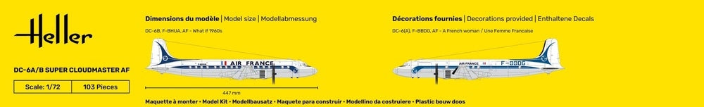 Heller 56315 DC6 Super Cloudmaster Air France - Starter Kit 1/72 – immagine 6