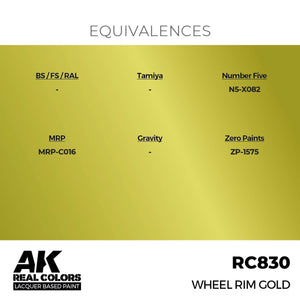 AK Interactive RC830 Wheel Rim Gold 17 ml – imagen 3