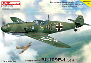 AZ Modèle AZ7699 Bf 109E-1 &amp;quot;JG.51&amp;quot; 1/72