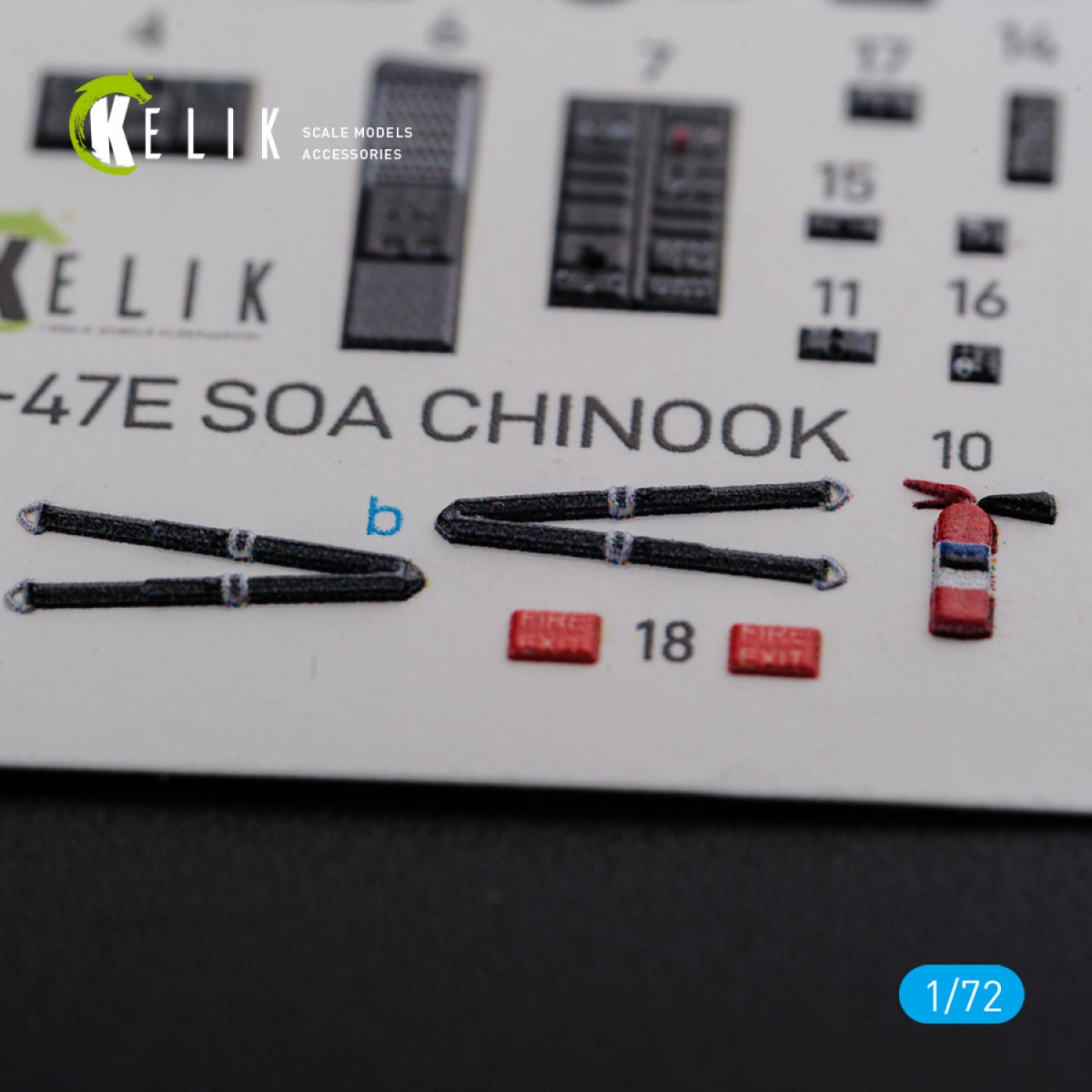 KELIK K72102 MH-47E interior 3D decals for Italeri kit 1/72 – imagen 5