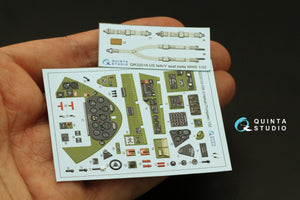 Quinta Studio QD32133 F6F-3 Hellcat 3D-Printed &amp;amp; coloured Interior on decal paper (Trumpeter) 1/32 – Bild 6