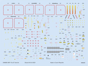 Eduard D48082 Su-27 stencils ACADEMY/KITTY HAWK/HOBBY BOSS/GWH 1/48 – imagen 2