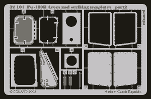 Eduard 32104 Fw 190D access and scribing templates 1/32 HASEGAWA – imagen 2