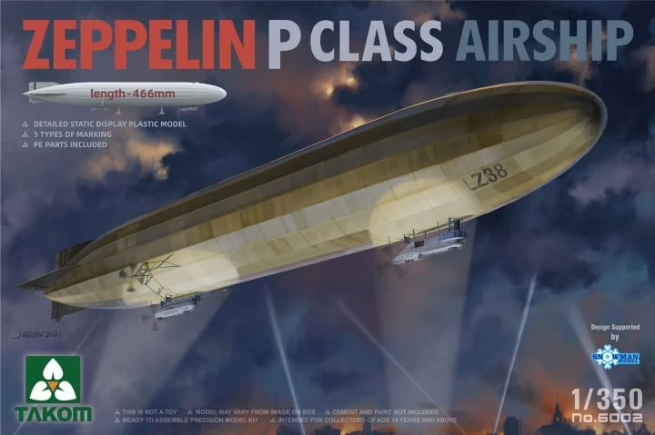 Takom 6002 Zeppelin P Class Airship 1/350