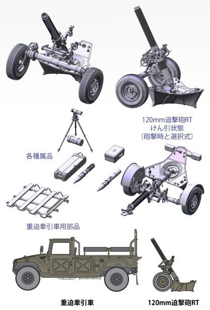 Fine Molds FM59 JGSDF 120mm Heavy Motar RT with Tractor 1/35 – Bild 9