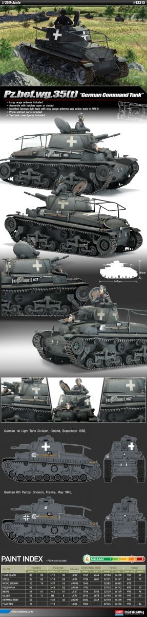 Academy 13313 Pz.bef.wg.35(t) German Command Tank – zdjęcie 2