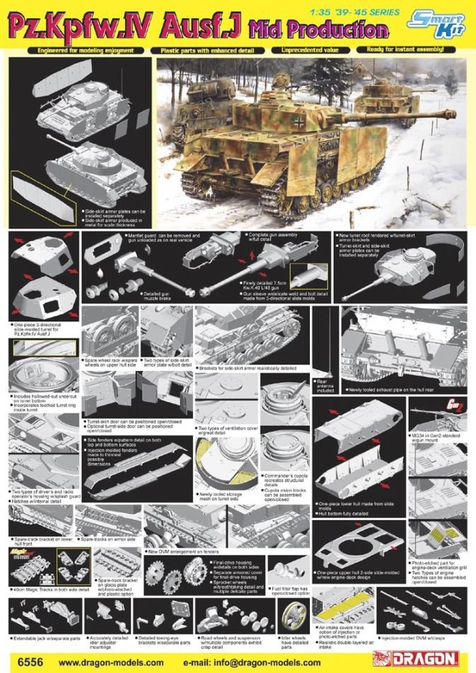Dragon 6556 Pz.Kpfw. IV Ausf. J Mid 1/35 – zdjęcie 2