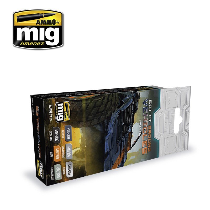 AMMO Mig 7155 SCI-FI GROUND VEHICLES COLOR SET 6x17ml – immagine 2
