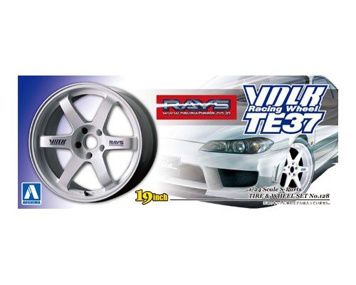 Aoshima 01001 Felgi + Opony Volk Racing Te37 1/24