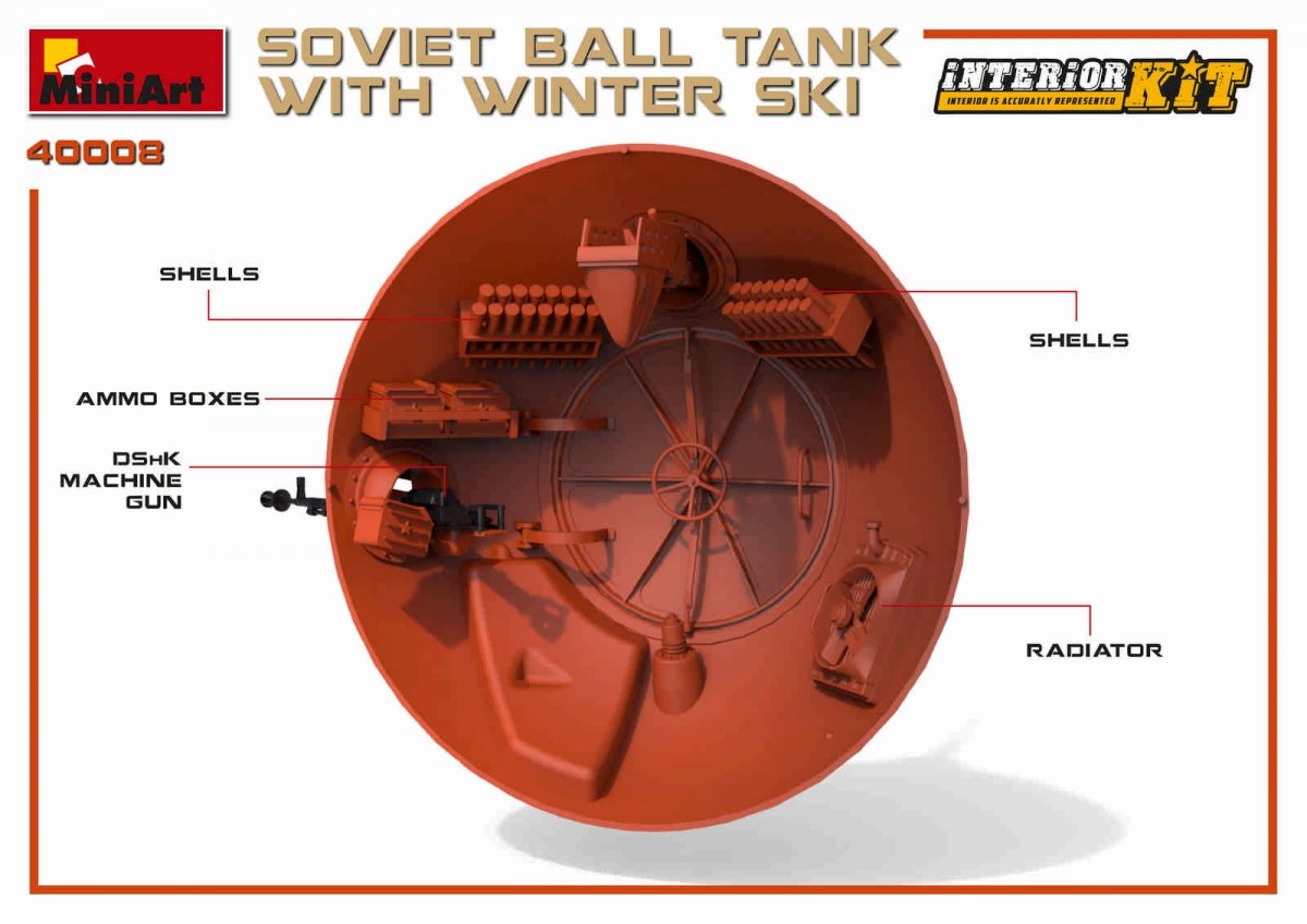 MiniArt 40008 SOVIET BALL TANK w/ WINTER SKI. INTERIOR KIT 1/35 – immagine 19
