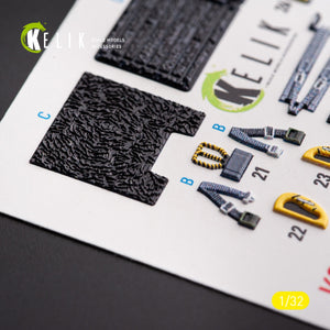 KELIK K32027 F-117A - Type 1 interior 3D decals for Trumpeter kit 1/32 – imagen 5