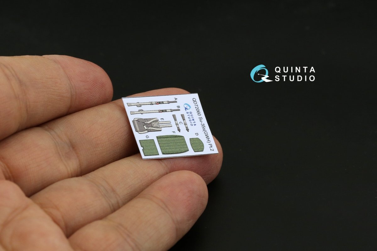 Quinta Studio QD72060 Su-35S 3D-Printed &amp;amp; coloured Interior on decal paper (GWH) 1/72 – Bild 4