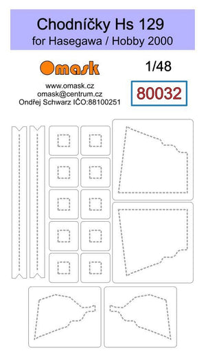Omask 80032 Walkways Hs 129 for Hasegawa / Hobby 2000 1/48
