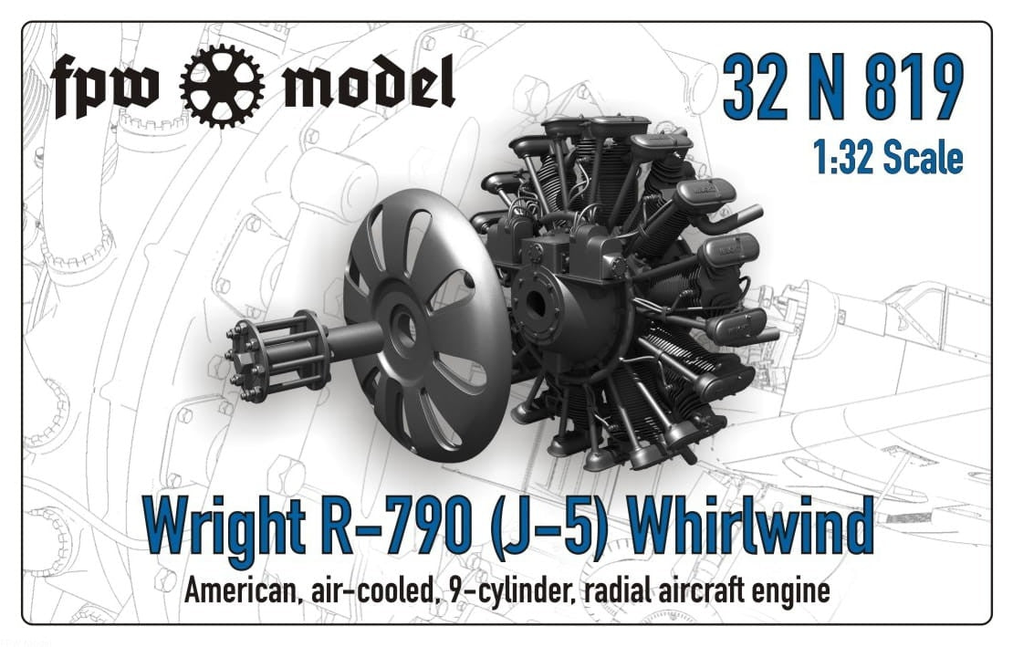 FPW Model 32N819 Wright J-5 (R-790) Whirlwind 1/32