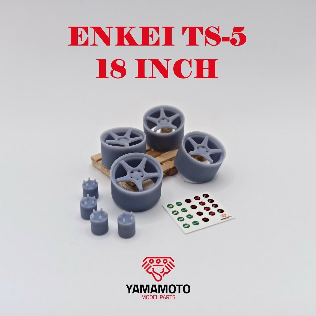 Yamamoto Model Parts YMPRIM7 Enkei TS-5 18&amp;quot; Nuts 1/24