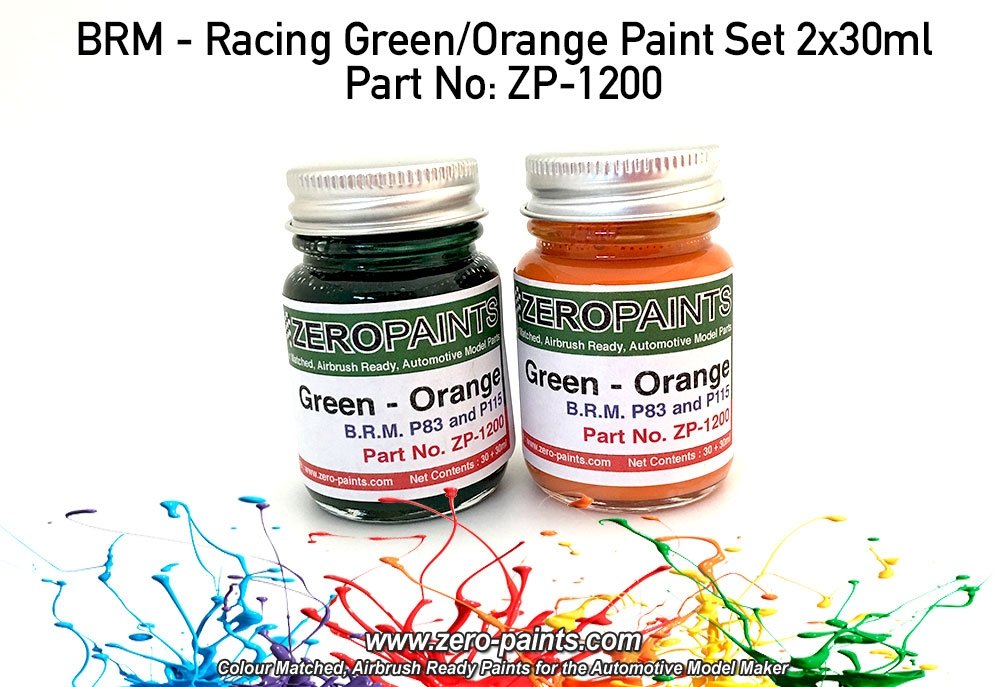 Zero Paints ZP-1200 BRM - Peinture vert course/orange, coffret de 2 x 30 ml