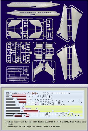 Roden 327 Vickers Super VC-10 K3 Type 1164 Tanker 1/144 – immagine 3