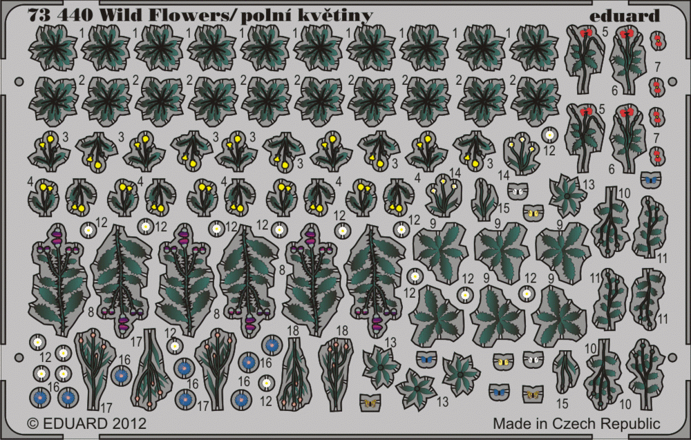 Eduard 73440 Fleurs sauvages, Papillon 1/72