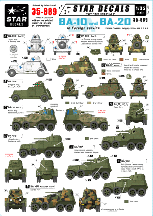 Star Decals 35-889 BA-10 and BA-20 in foreign service 1/35