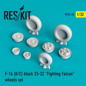 RESKIT RS32-0024 F-16 (B/C) block 25-32 &amp;quot;Fighting Falcon&amp;quot; wheels set 1/32