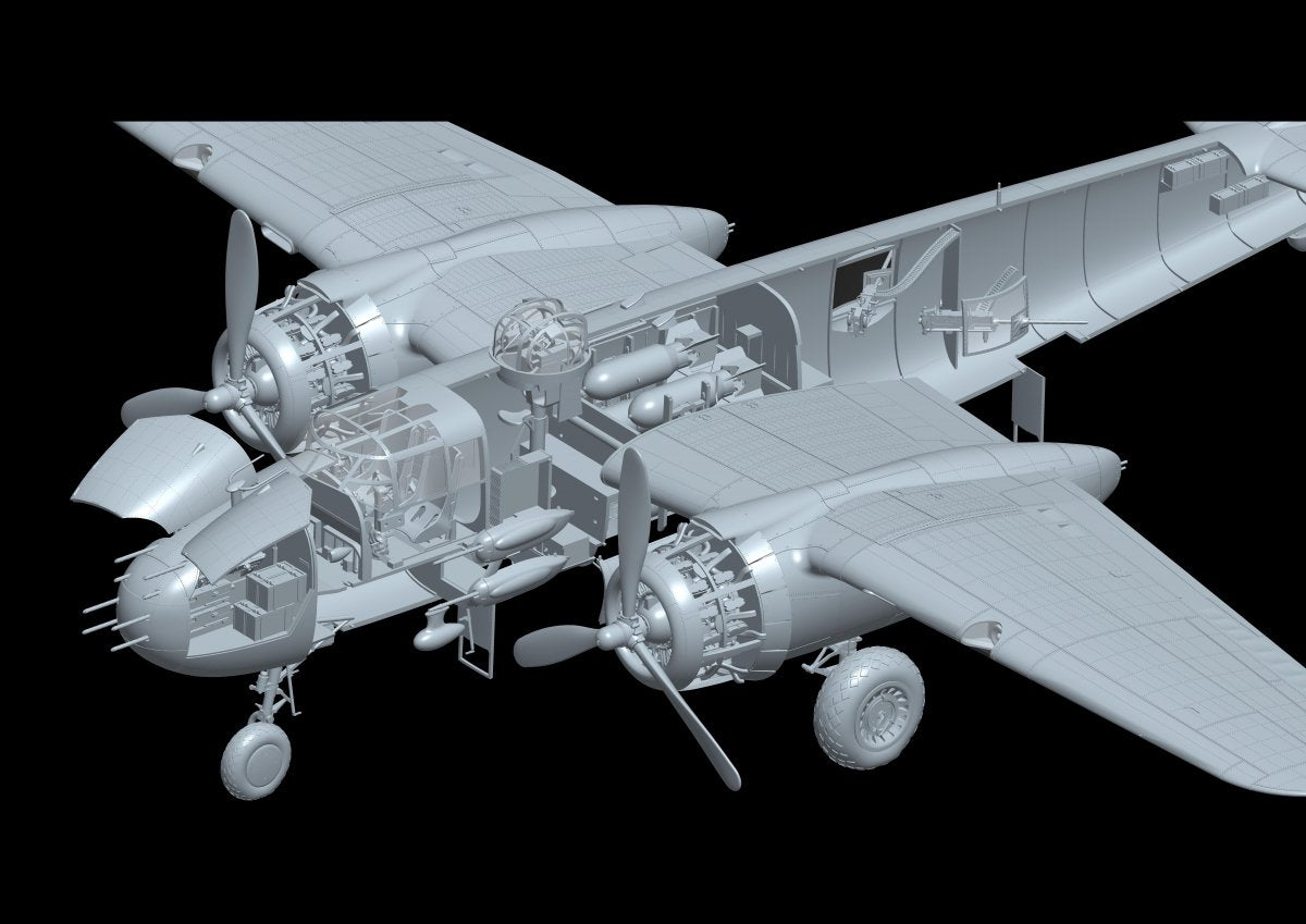 HK Models 01E036 B-25J Mitchell Strafing Babes 1/32 – immagine 3