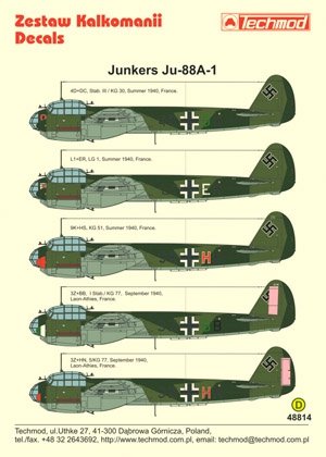 Techmod 48814 - Junkers Ju 88A-1 1/48 – image 2