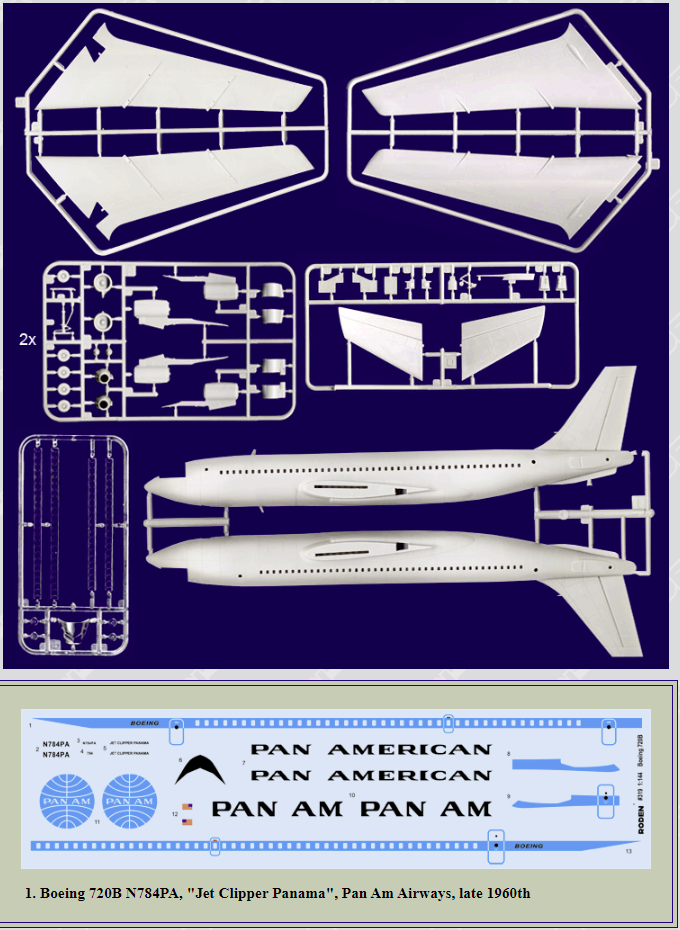 Roden 319 Boeing 720B Pan American 1/144 – zdjęcie 2