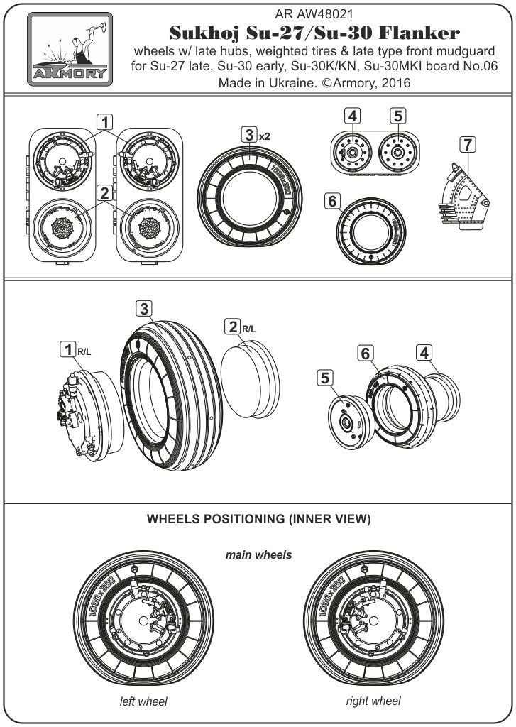 Roues de Flanker Sukhoj Su-27 / Su-30 (Armory Models AW48021) au 1/48 – image 6