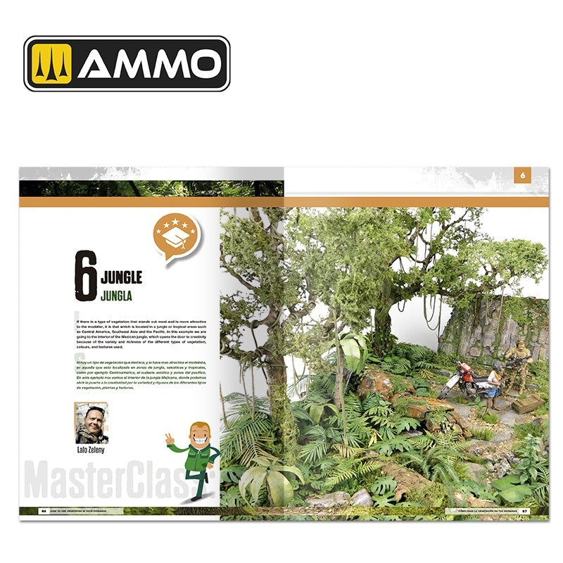 AMMO de Mig Jimenez 6254 ÉCOLE DE MODÉLISATION - Comment utiliser la végétation dans vos dioramas (Bilingue - anglais, espagnol) – image 5