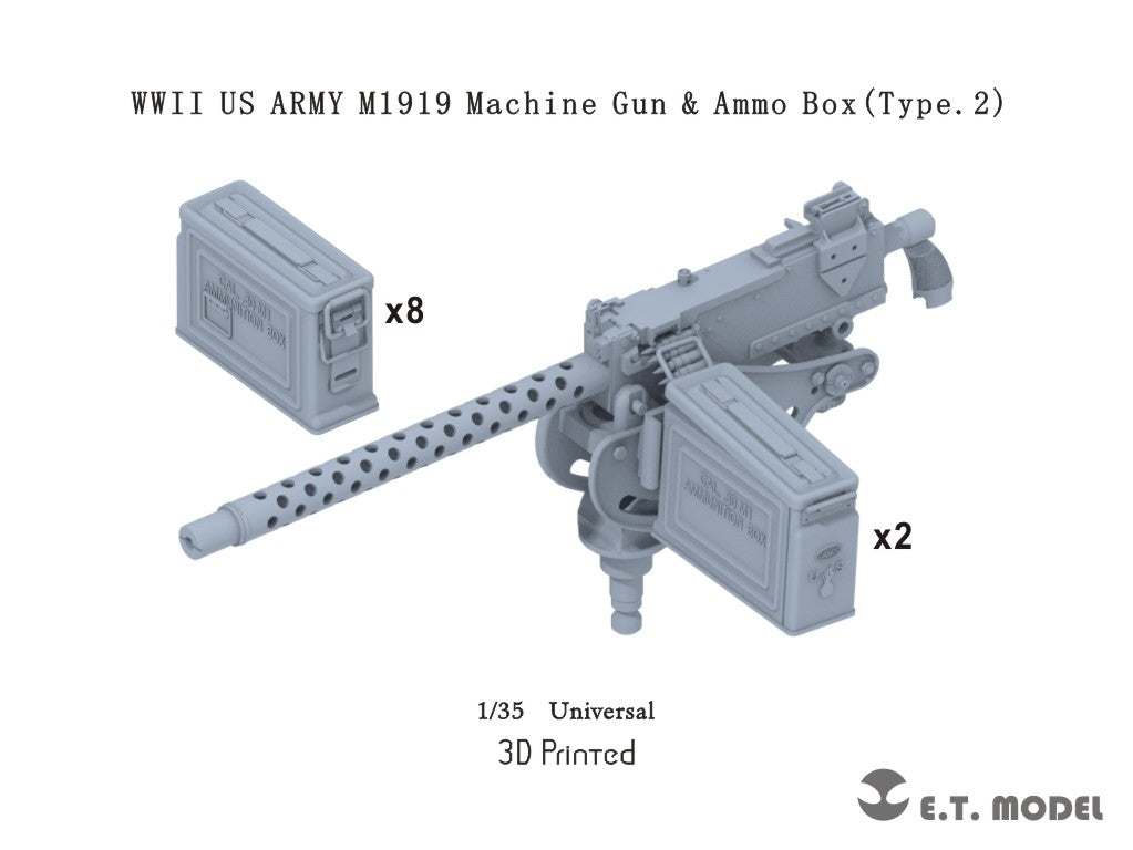 E.T. Model P35-292 WWII U.S.Army M1919 Machine Gun Ammo Box Type.2 1/35