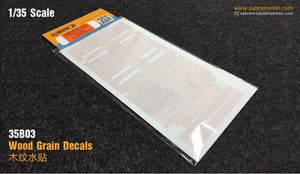 Sabre 35B03 Complete Wood Grain Decals for railcar deck (For SABRE 35A05) 1/35 – Bild 2