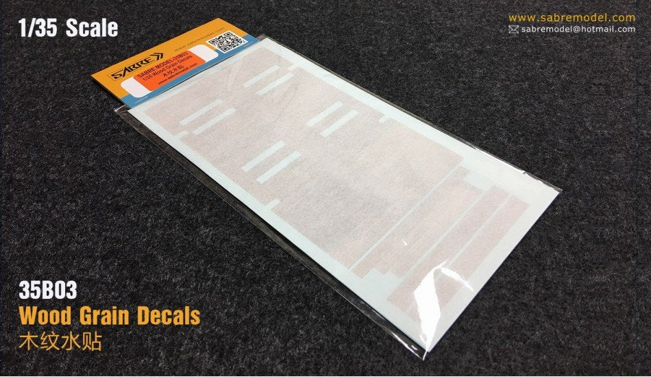 Sabre 35B03 Complete Wood Grain Decals for railcar deck (For SABRE 35A05) 1/35 – Bild 2