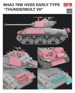 Rye Field Model 5092 M4A3 76W HVSS Early Type &amp;quot;Thunderbolt VII&amp;quot; 1/35 – imagen 2