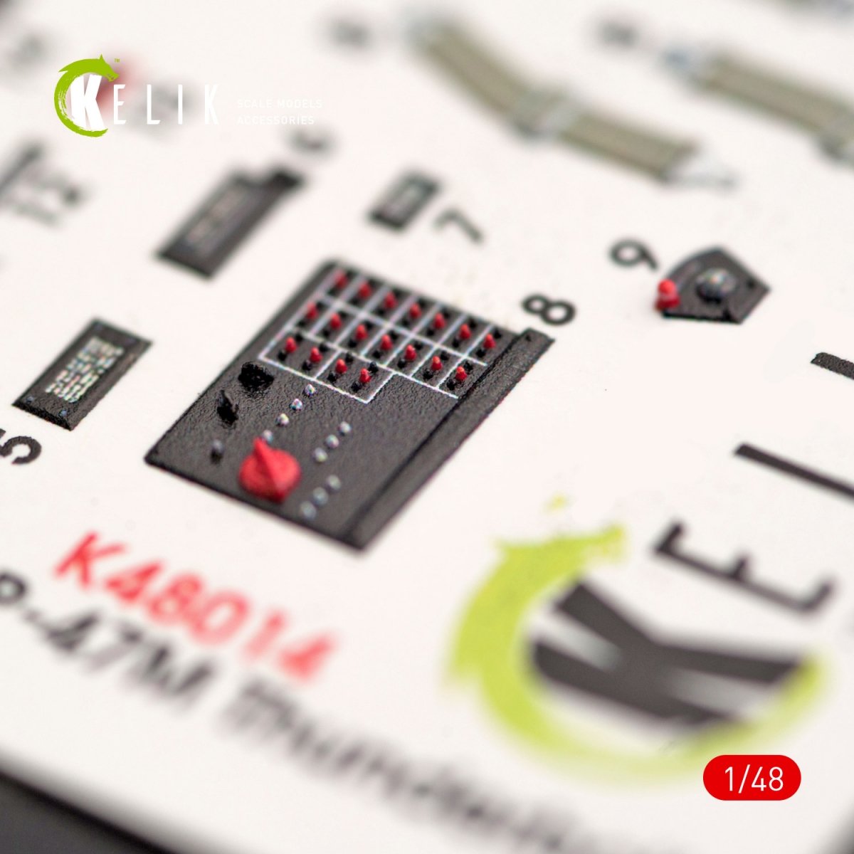 KELIK K48014 P-47M &amp;quot;THUNDERBOLT&amp;quot; INTERIOR 3D DECALS FOR TAMIYA KIT 1/48 – immagine 4