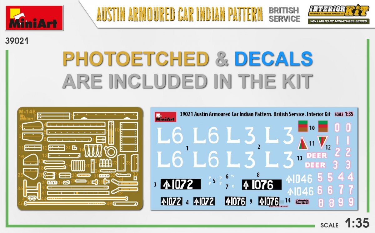 Miniart 39021 Voiture blindée Austin, modèle indien. Service britannique. Maquette intérieure 1/35 – image 3
