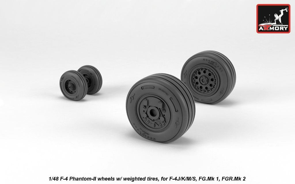 Armory Models AW48325 F-4 Phantom-II wheels w/ weighted tires, late 1/48 – Bild 4