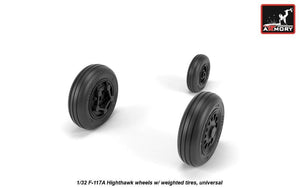 Armory Models AW32305 F-117A Nighthawk wheels w/ weighted tires 1/32 – imagen 2