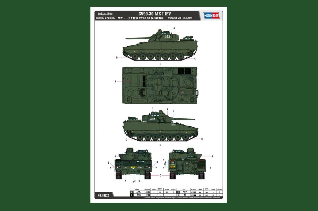 Hobby Boss 83822 CV90-30 MK I IFV 1/35 – Bild 3